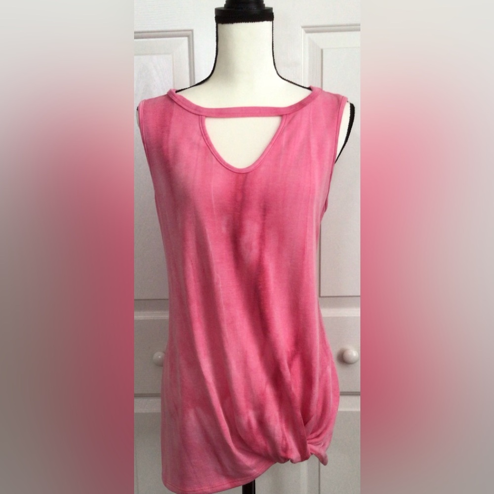Pink Sleeveless side knot top